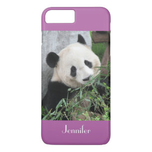 Capa iPhone 8 Plus/7 Plus Nome Personalizado Roxo Orquídeo Roxo do Panda Gi