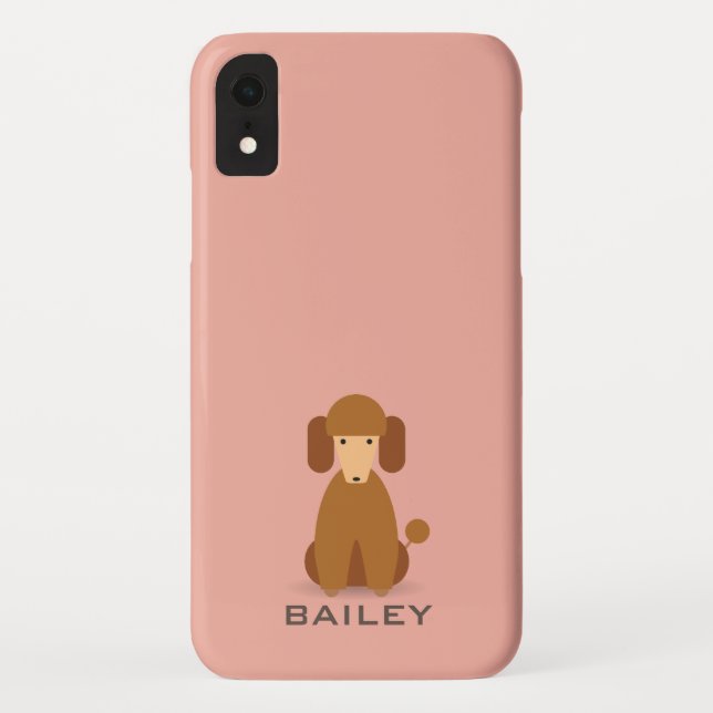 Capa Para iPhone, Case-Mate Nome Personalizável| Cachorro de Poodle (Verso)