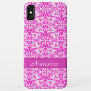 Capa Para iPhone Da Case-Mate Nome rosa púrpura da cor damasco da anca