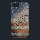 Capa iPhone 8/7 Nós as pessoas de bandeira americana do vintage<br><div class="desc">Mostre sua liberdade com orgulho!</div>