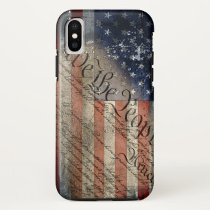 Capa Para iPhone X Nós do vintage da bandeira americana as pessoas d