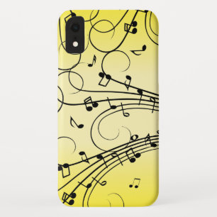 Capa Para iPhone Da Case-Mate Notas Musicais Elegantes Amarelo