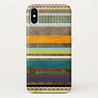 Capa Para iPhone X Novo iPhone X Grungy striped art incrível