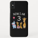 Capa Para iPhone Da Case-Mate Now I am 3 year old 3rd Birthday at the Zoo<br><div class="desc">Happy 3rd Birthday. Funny and lovely Kids Birthday design with a cute Elephant,  two ferrets and a giraffe celebrating your birthday at the zoo.</div>