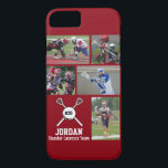 Capa Para iPhone Da Case-Mate Número do Nome da Colagem de Fotos do Lacrosse Per<br><div class="desc">Esta capas de iphone personalizada do Lacrosse apresenta 5 fotos, o nome, o número e o nome do jogador&#39;s. Personalize com fotos de ação, fotos de equipe, fotos de torneio, etc. Altere facilmente a cor de fundo para corresponder às cores de sua equipe&#39;s - basta clicar em personalizar e depois...</div>