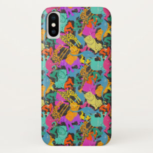 Capa Para iPhone Da Case-Mate O animal retro mostra em silhueta o teste padrão