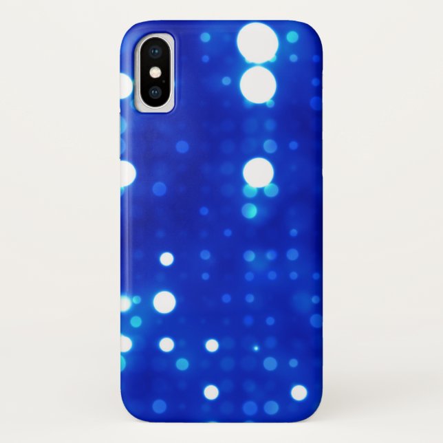 Capa Para iPhone, Case-Mate O azul ilumina o teste padrão de bolinhas (Verso)