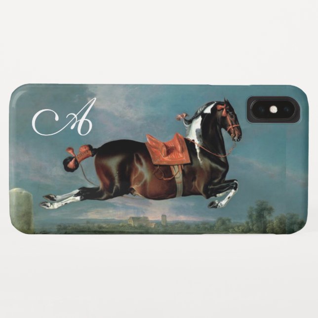 Capa Para iPhone, Case-Mate O Cavalo Piebaldo "Ceheroína", Monograma em Criaçã (Verso (Horizontal))