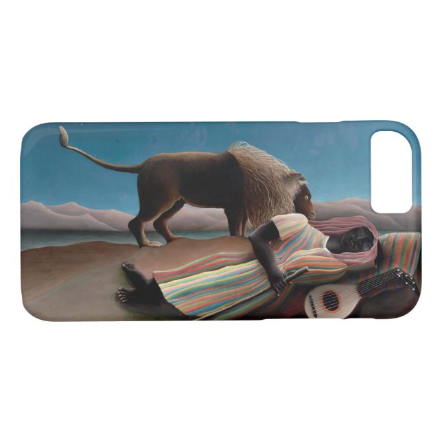 Capa Para iPhone, Case-Mate O cigano adormecido, Henri Rousseau (Verso (Horizontal))