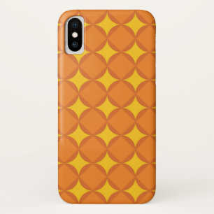 Capa Para iPhone Da Case-Mate O círculo de estilo dos anos 70 laranja