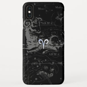 Capa Para iPhone XS Max O cromo gosta do símbolo do zodíaco do Aries em