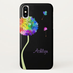 Capa Para iPhone X O dente-de-leão da consciência do autismo deseja