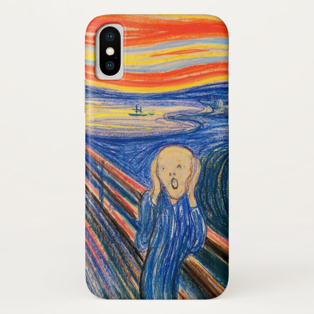 Capa Para iPhone, Case-Mate O gritar por Edvard Munch (no pastel) (Verso)