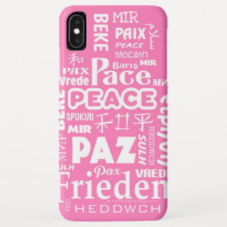 Capa Para iPhone Da Case-Mate O iPhone XS Max é difícil. Pink peace multi-langua