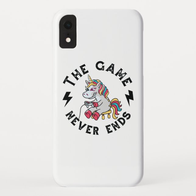 Capa Para iPhone, Case-Mate O Jogo nunca acaba para Unicórnios (Verso)
