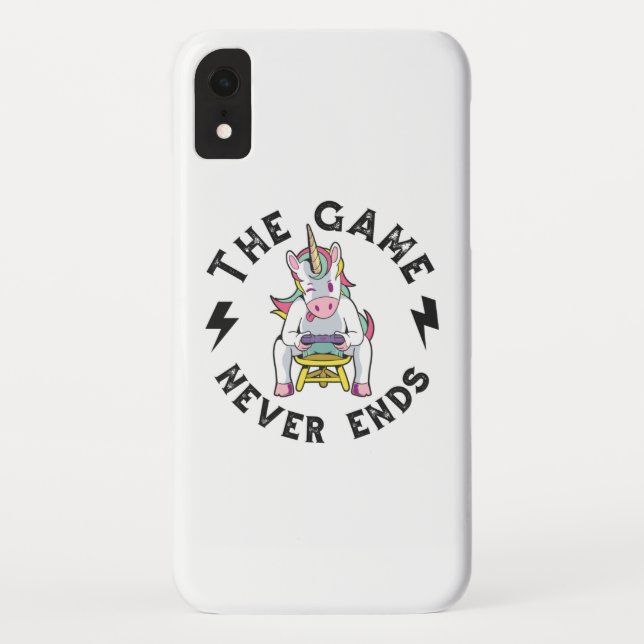 Capa Para iPhone, Case-Mate O Jogo nunca acaba para Unicórnios (Verso)