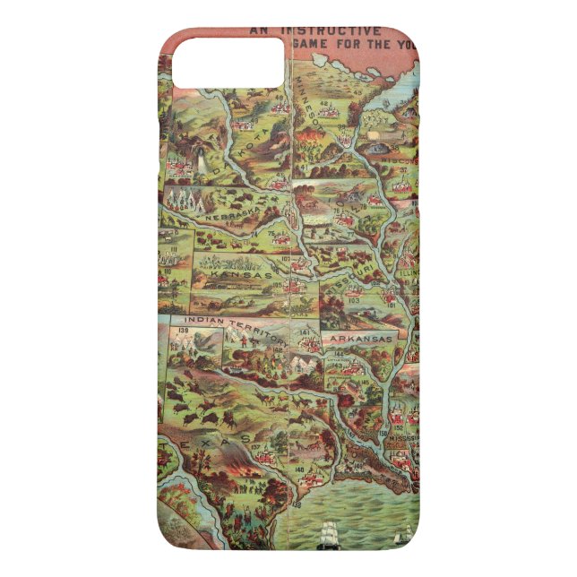 Capa Para iPhone, Case-Mate O mapa das crianças dos Estados Unidos (Verso)