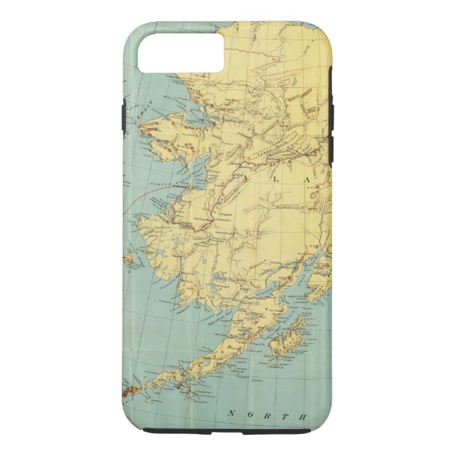 Capa Para iPhone, Case-Mate O mapa de McNally da margem de Alaska (Verso)