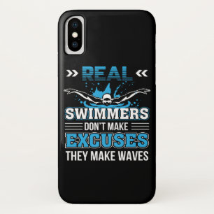 Capa Para iPhone Da Case-Mate O nadador real não faz desculpas que fazem a onda