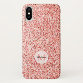 Capa Para iPhone Da Case-Mate O pastel cor-de-rosa brilha no monograma