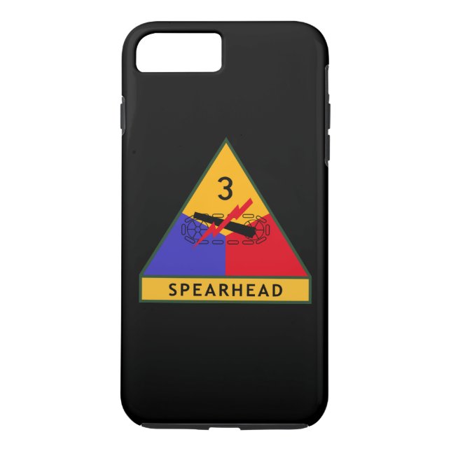 Capa Para iPhone, Case-Mate ó Preto do "Spearhead" da divisão blindada (Verso)