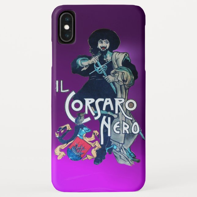 Capa Para iPhone, Case-Mate O Púrpura NEGRO CORSAIR (Verso)