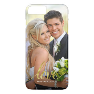 Capa Para iPhone Da Case-Mate O roteiro Dourado escrito à mão do amor acopla a