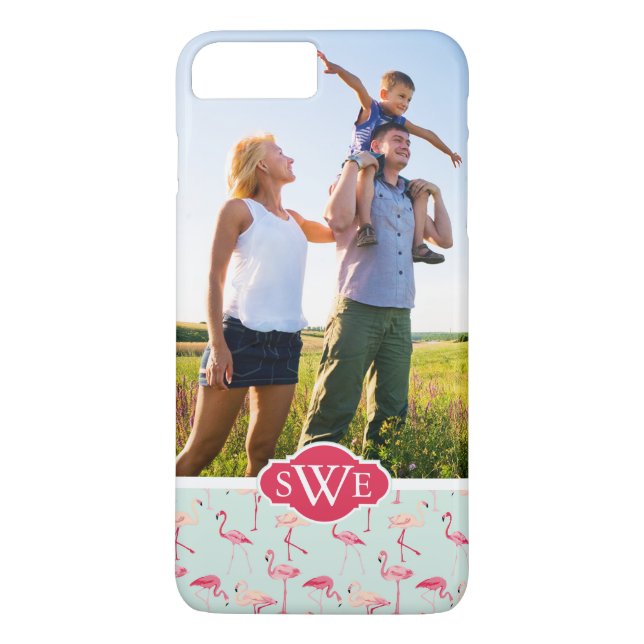 Capa Para iPhone, Case-Mate O teste padrão retro | do flamingo adiciona seus (Verso)