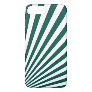 Capa Para iPhone Da Case-Mate O verde retro Sun da cerceta irradia o fundo