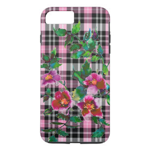 Capa Para iPhone Da Case-Mate O vintage aumentou - xadrez cor-de-rosa