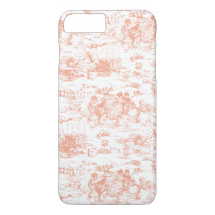 Capa iPhone 8 Plus/7 Plus O vintage cora francês cor-de-rosa Toile