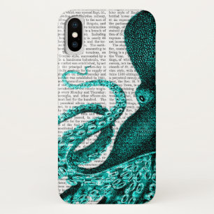 Capa Para iPhone X Octopus Green Half