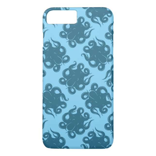 Capa Para iPhone, Case-Mate Octopus no padrão azul (Verso)