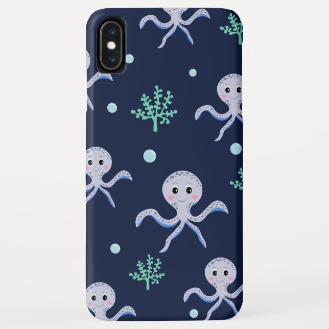 Capa Para iPhone, Case-Mate Octopus sob o padrão das crianças do mar (Verso)
