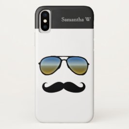Capa Para iPhone Da Case-Mate Óculos de sol retros engraçados com Moustache