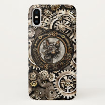 Óculos de Visto de Gata Steampunk - Caso do iPhone