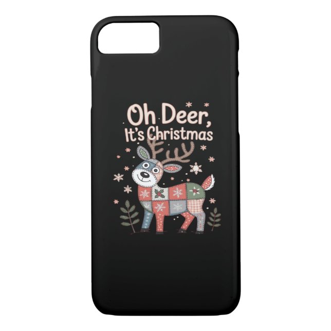 Capa Para iPhone, Case-Mate Oh Deer Its Christmas Miniature Patchwork Squares (Verso)