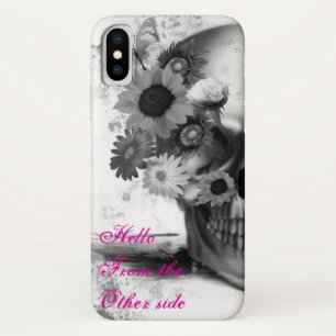 Capa Para iPhone Da Case-Mate Olá do outro lado do crânio de borboleta floral