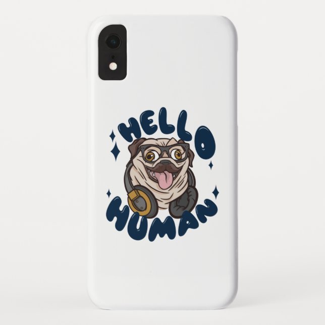 Capa Para iPhone, Case-Mate Olá humano Cachorro fofo (Verso)