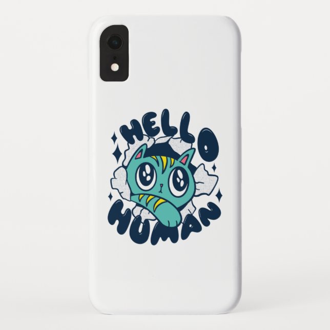 Capa Para iPhone, Case-Mate Olá humano Gato Fofo (Verso)