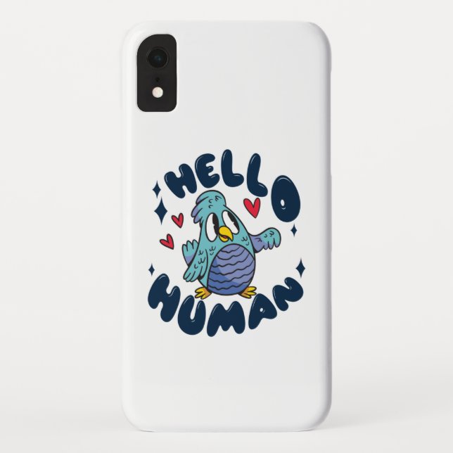 Capa Para iPhone, Case-Mate Olá humano passarinho fofo (Verso)