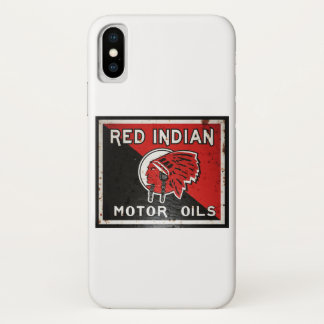 Capa Para iPhone Da Case-Mate Óleo para Motor Red Indian placa antiga. Versão en