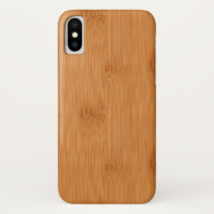 Capa Para iPhone X Olhar de madeira da grão do brinde de bambu