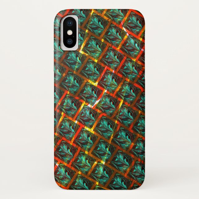 Capa Para iPhone, Case-Mate "Olhos de moldura" azuis, quadrados, arranhados ou (Verso)