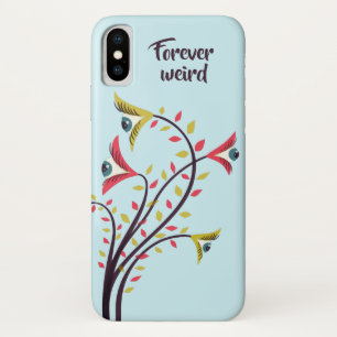 Capa Para iPhone X Olhos olhando fixamente das flores coloridas para