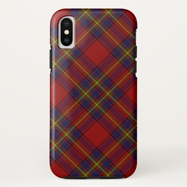 Capa Para iPhone, Case-Mate Oliver tartan xadrez vermelha azul (Verso)