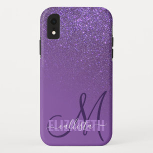 Capa Para iPhone Da Case-Mate Ombre de gradiente de brilho violeta violeta diago