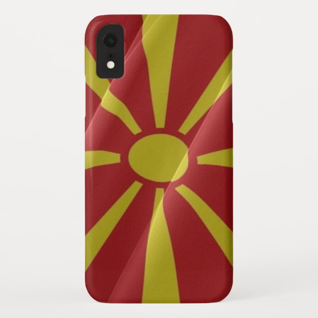 Capa Para iPhone, Case-Mate Onda de bandeiras da Macedônia do Norte - (Verso)