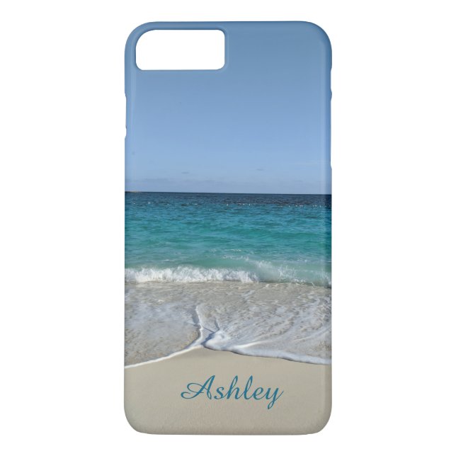 Capa Para iPhone, Case-Mate Ondas do Oceano Azul na praia de Caribe V2 (Verso)