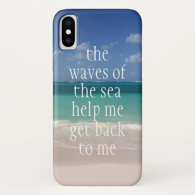 Capa Para iPhone, Case-Mate Ondas inspiradores inspiradas das citações do mar (Verso)
